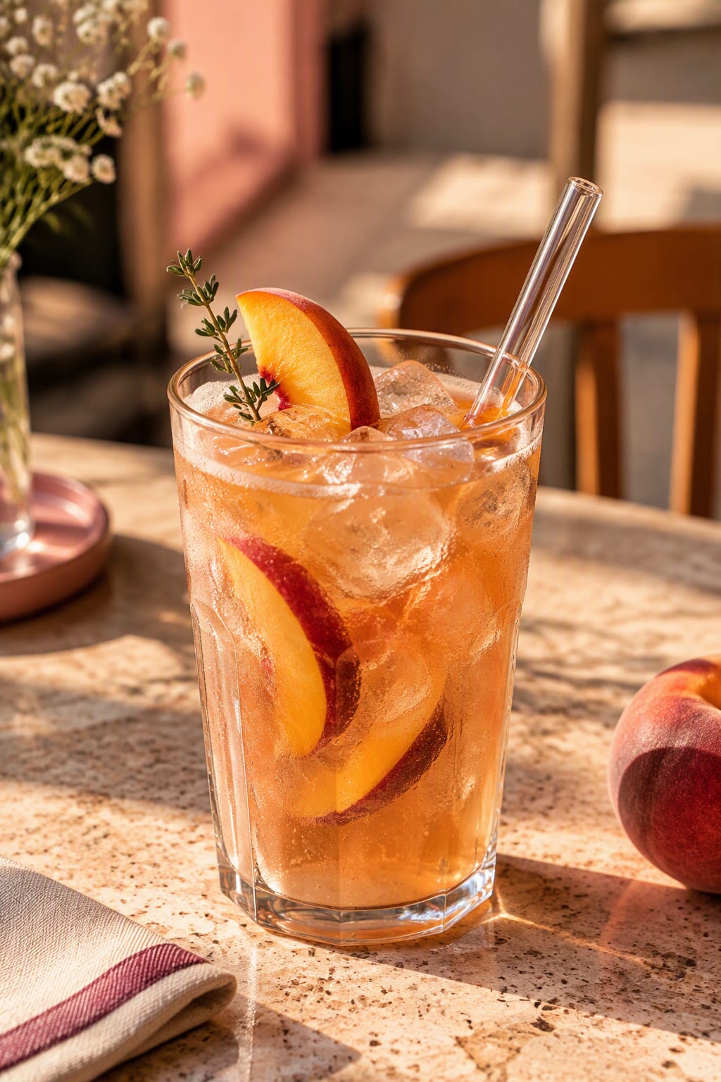 Peach iced tea